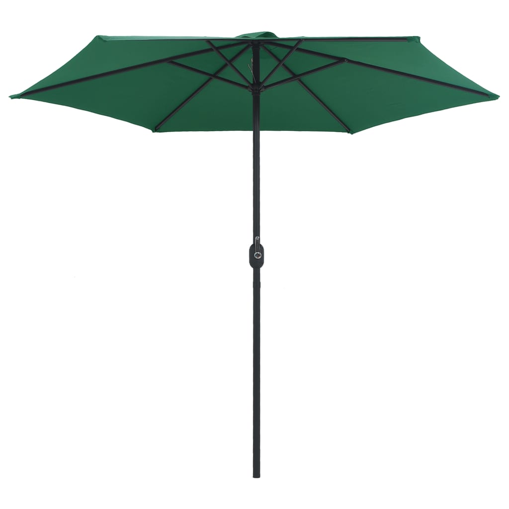 Vidaxl Parasol z aluminijastim drogom 270x246 cm zelena