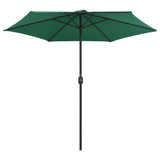 Vidaxl Parasol z biegunem aluminiowym 270x246 cm zielonym