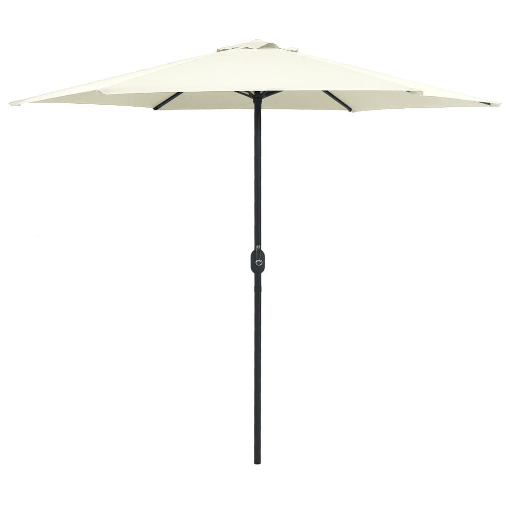 Vidaxl parasol s hliníkovým pólem 270x246 cm písečný bílý