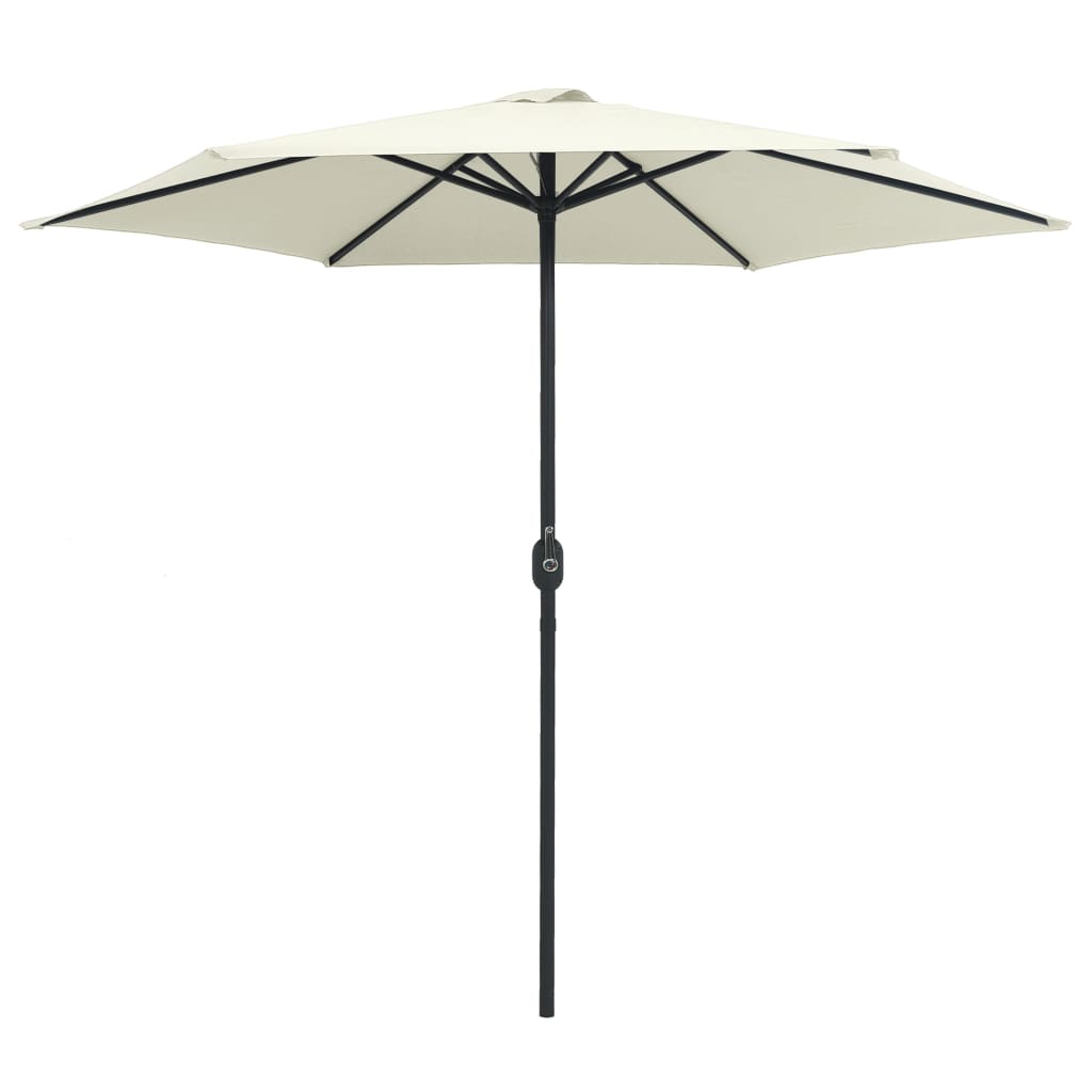 Vidaxl -Parasol mit Aluminiumpol 270x246 cm Sandy White