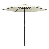 Parasol Vidaxl con poste de aluminio 270x246 cm de blanco arenoso