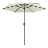 Vidaxl parasol s hliníkovým pólem 270x246 cm písečný bílý