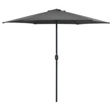 Vidaxl parasol s hliníkovým pólem 270x246 cm antracite -colored