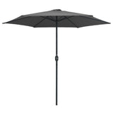 Vidaxl parasol s hliníkovým pólem 270x246 cm antracite -colored