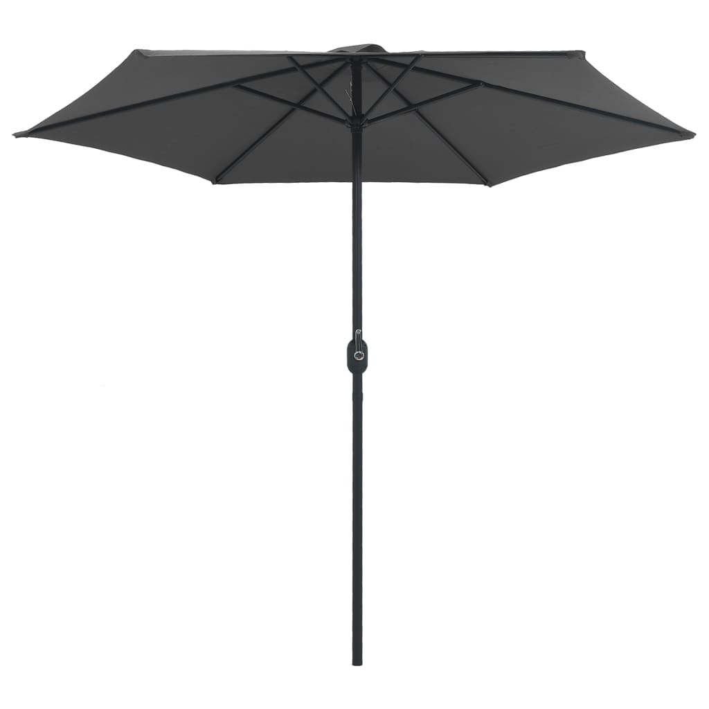 Vidaxl parasol met aluminium paal 270x246 cm antracietkleurig