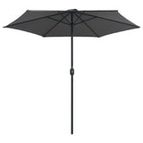 Vidaxl Parasol con polo in alluminio 270x246 cm antracite -colorato