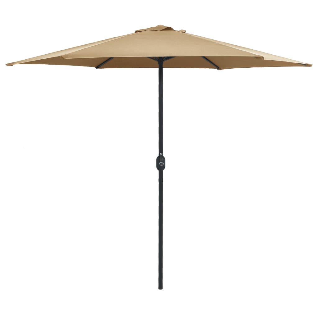 Vidaxl Parasol z aluminijastim drogom 270x246 cm taupe