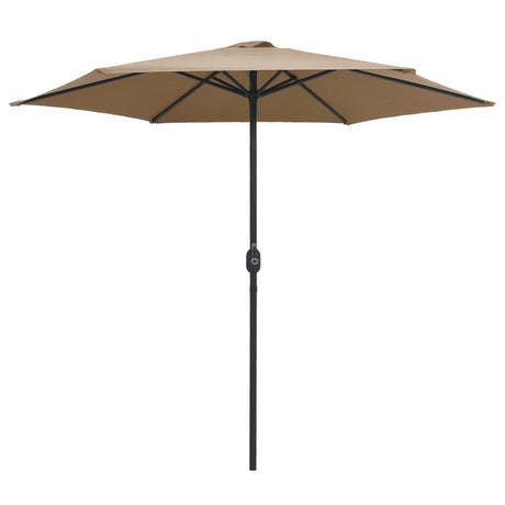 Vidaxl parasol avec poteau en aluminium 270x246 cm taupe