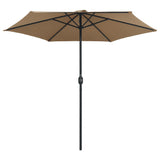 Vidaxl Parasol z aluminijastim drogom 270x246 cm taupe