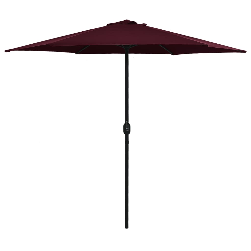 Vidaxl parasol s hliníkovým pólem 270x246 cm bordeaux červená