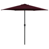 Vidaxl Parasol med aluminiumstang 270x246 cm Bordeaux rød