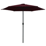 Vidaxl parasol avec poteau en aluminium 270x246 cm Bordeaux rouge