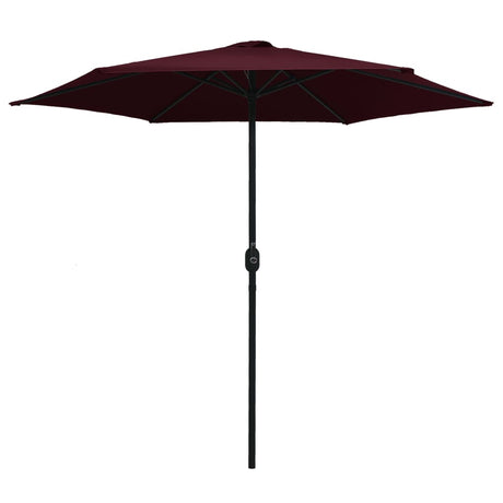 Vidaxl parasol avec poteau en aluminium 270x246 cm Bordeaux rouge
