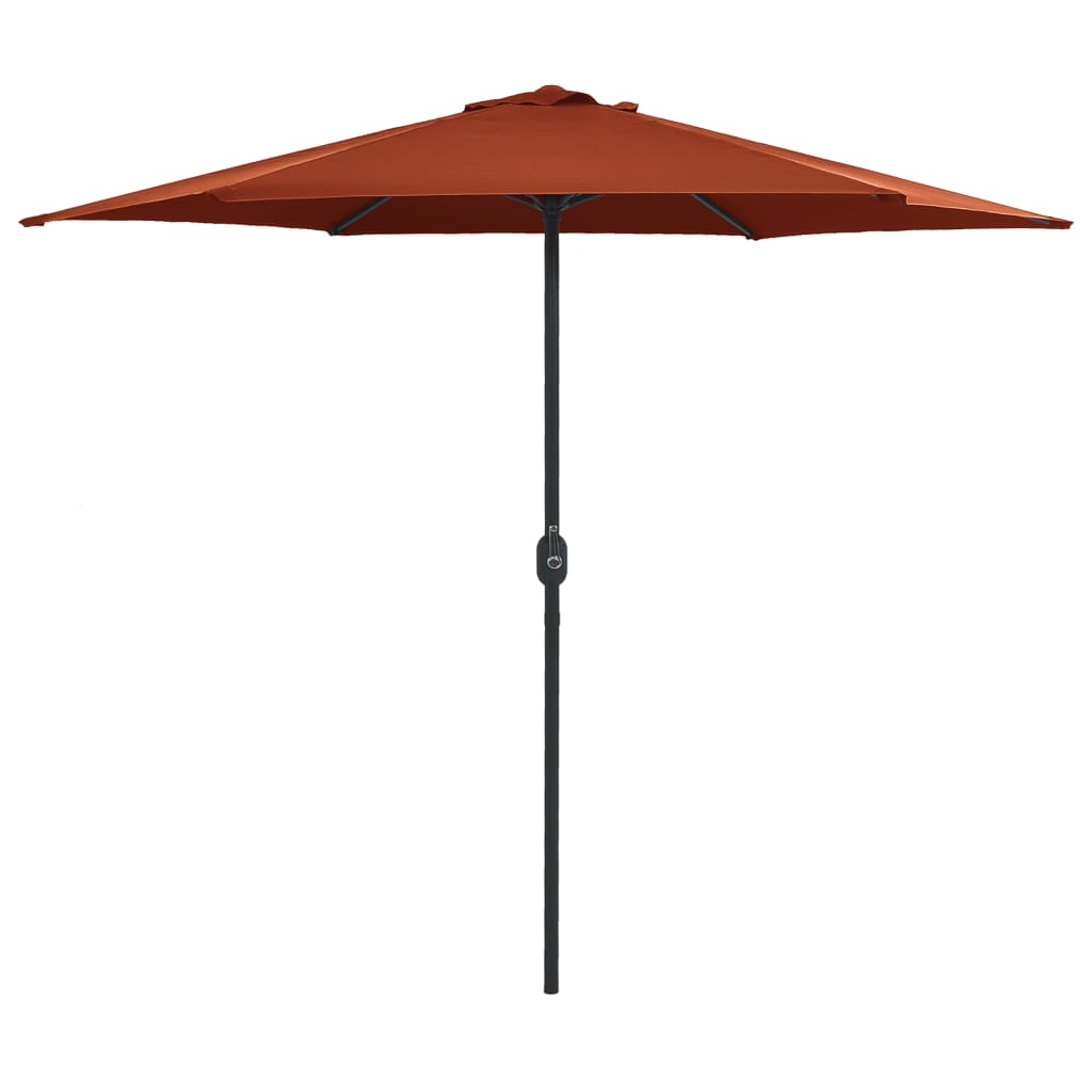 Vidaxl Parasol con polo in alluminio 270x246 cm terracotta.