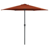 Vidaxl Parasol z aluminiowym słupem 270x246 cm terakott -colored