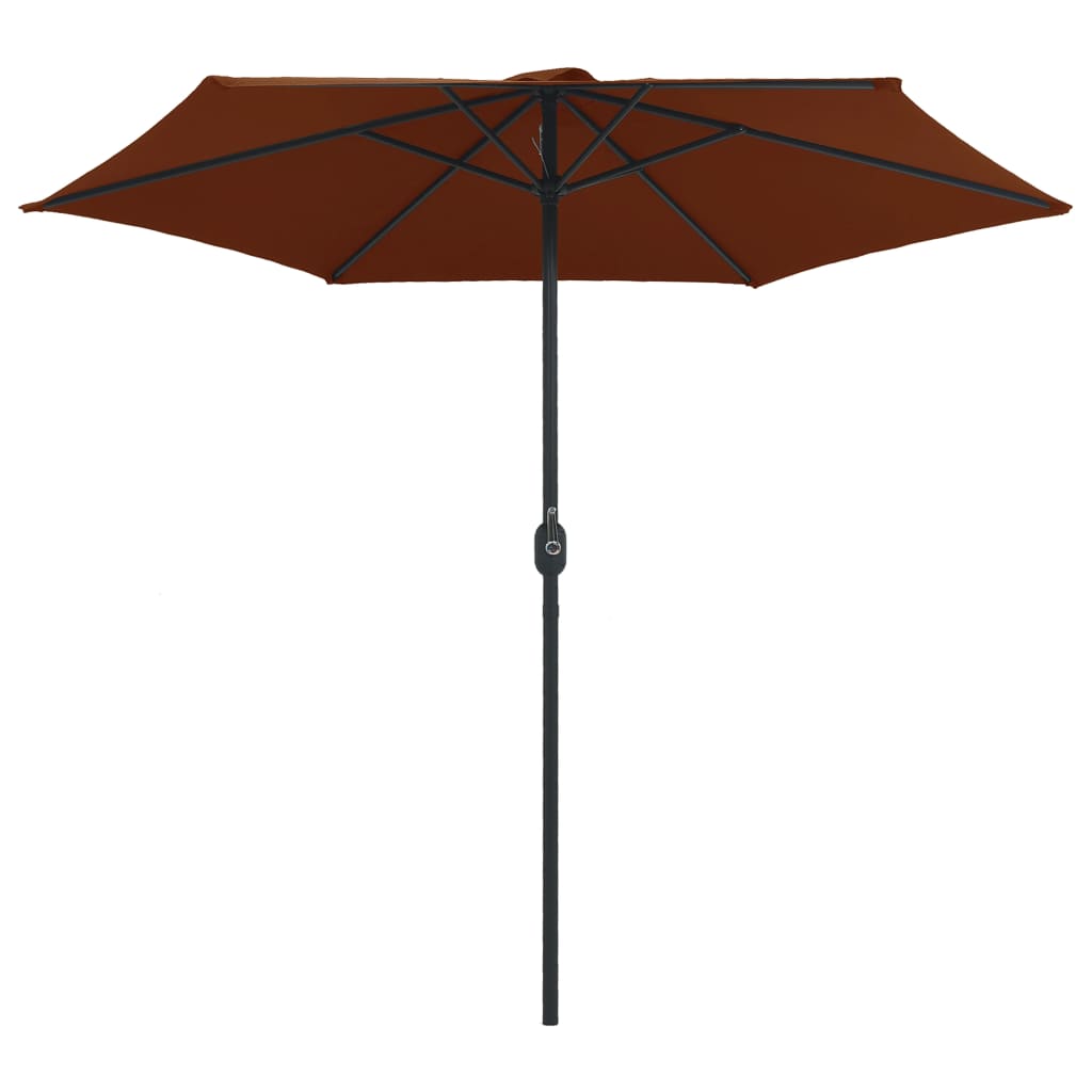 Vidaxl Parasol con polo in alluminio 270x246 cm terracotta.