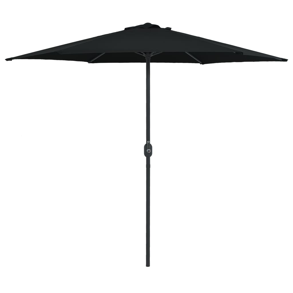 Vidaxl -parasol med aluminiumstang 270x246 cm sort