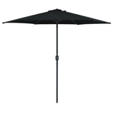 Vidaxl Parasol with aluminum pole 270x246 cm Black