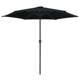 Vidaxl -parasol med aluminiumstang 270x246 cm sort