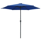 Vidaxl parasol avec poteau en aluminium 270x246 cm bleu azure