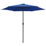 Vidaxl Parasol with aluminum pole 270x246 cm azure blue