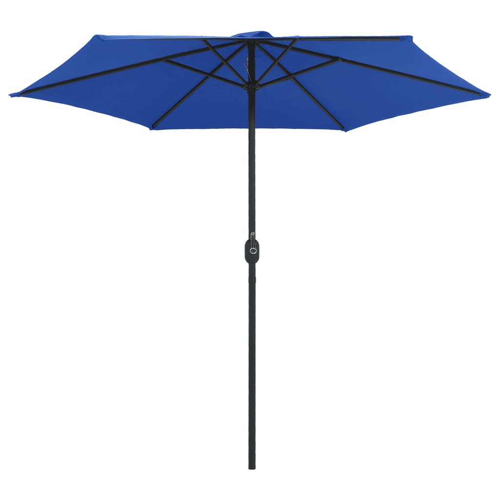 Vidaxl Parasol with aluminum pole 270x246 cm azure blue