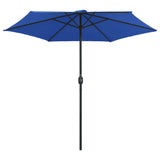 Parasol Vidaxl con poste de aluminio 270x246 cm azul azul