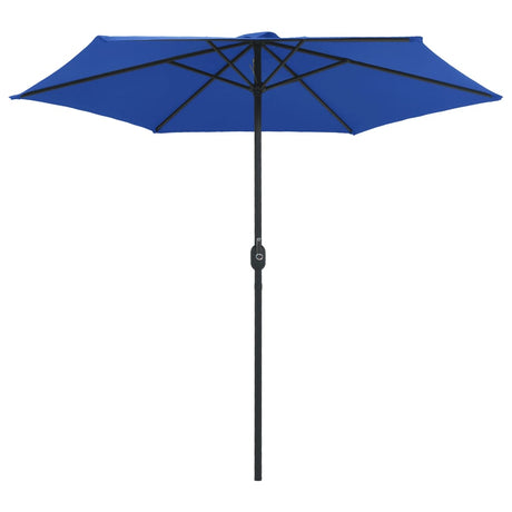 Vidaxl parasol avec poteau en aluminium 270x246 cm bleu azure