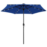 Vidaxl Parasol z oświetleniem LED i biegunem aluminiowym 270 cm Azure Blue