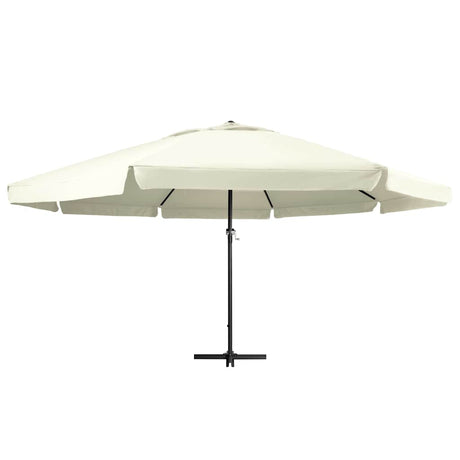 Parasol vidaxl avec poteau en aluminium 600 cm Blanc