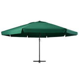 Vidaxl -Parasol mit Aluminiumpol 600 cm Grün