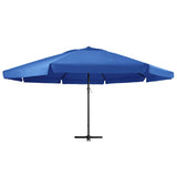 Vidaxl Parasol z aluminijastim drogom 500 cm Azure Blue