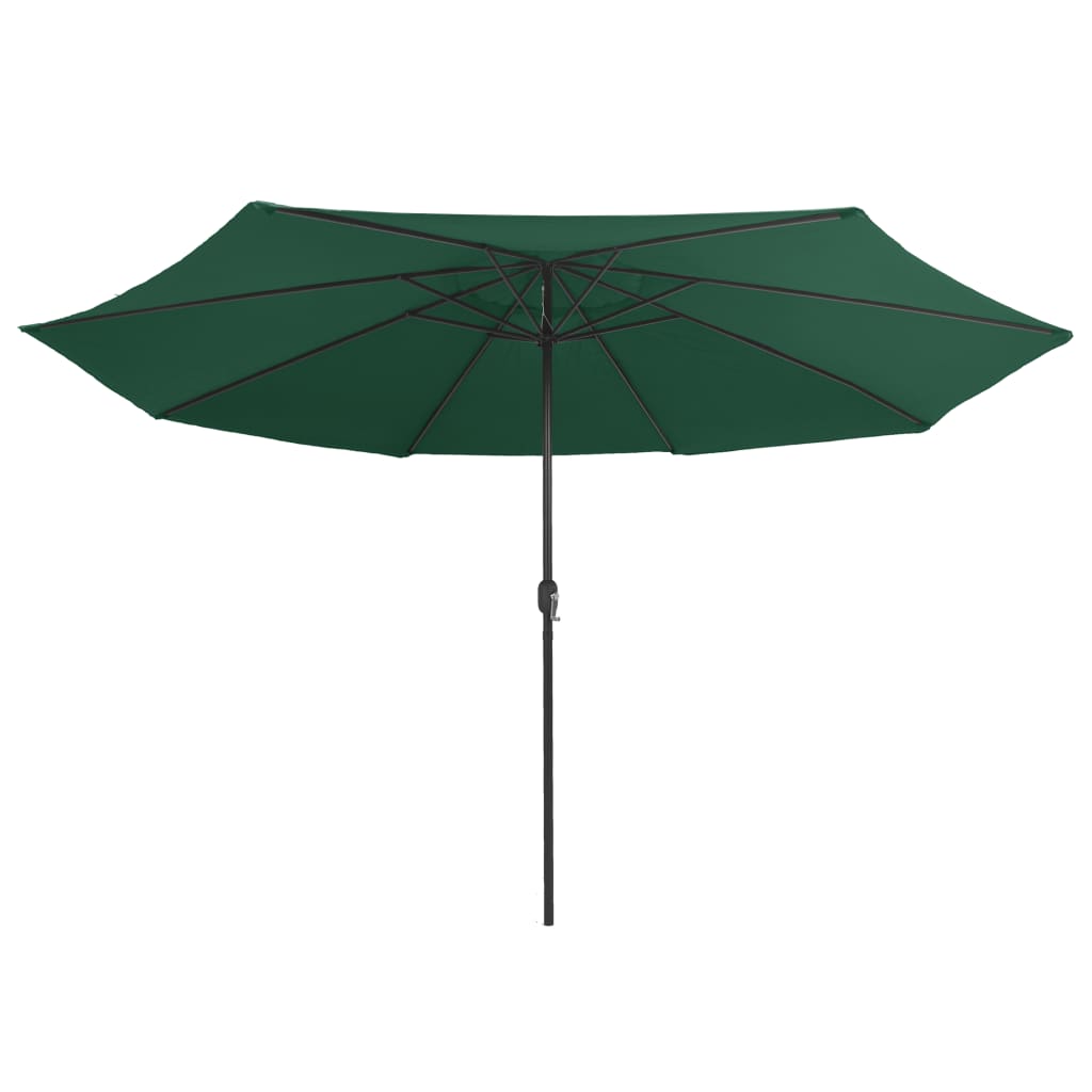 Vidaxl -parasol med metalstang 390 cm grøn