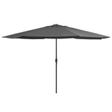 Vidaxl parasol avec poteau métallique 390 cm anthracite -colored