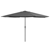 VidaXL Parasol met metalen paal 390 cm antracietkleurig