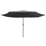 Vidaxl parasol avec poteau métallique 390 cm anthracite -colored