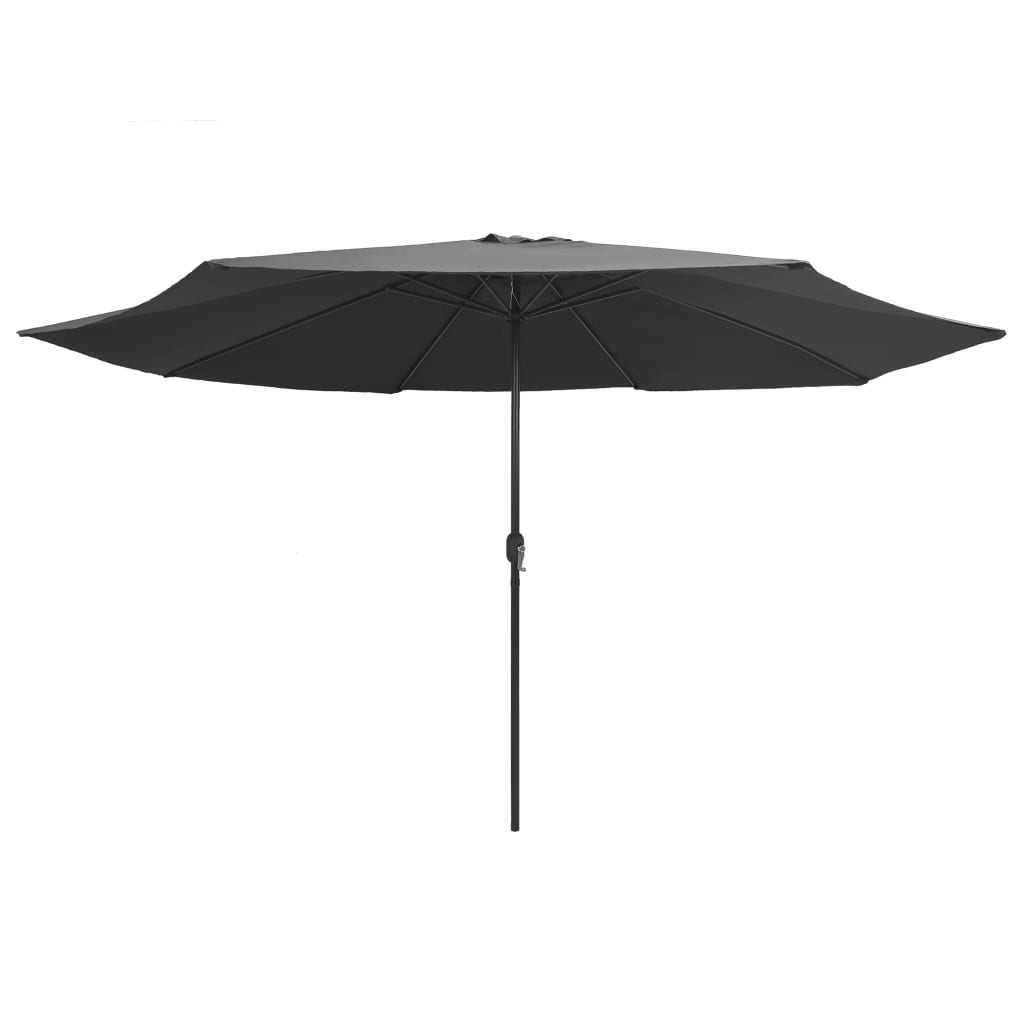 Vidaxl -parasol med metalstang 390 cm antracit -farvet