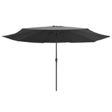 Parasol Vidaxl con poste de metal 390 cm de antracita