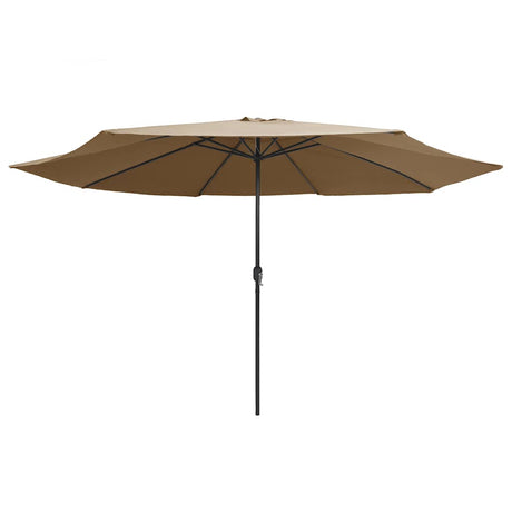 Parasol vidaxl avec pôle métallique 390 cm taupe
