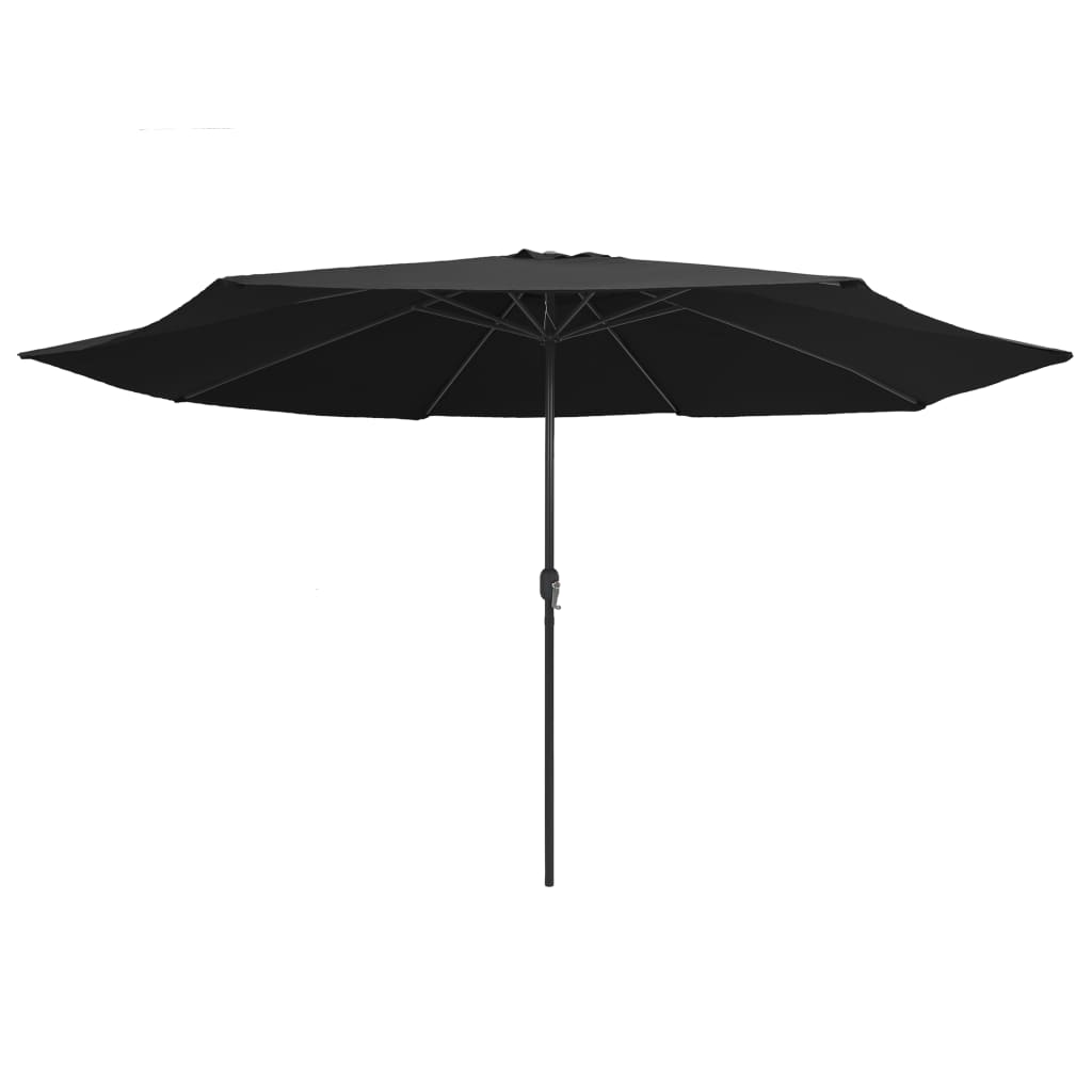 Parasol vidaxl avec poteau métallique 390 cm noir