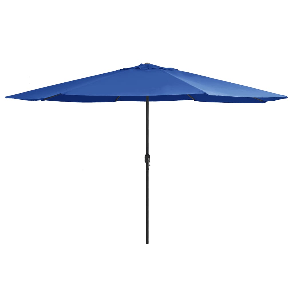 Vidaxl Parasol s kovinskim drogom 390 cm azure modra