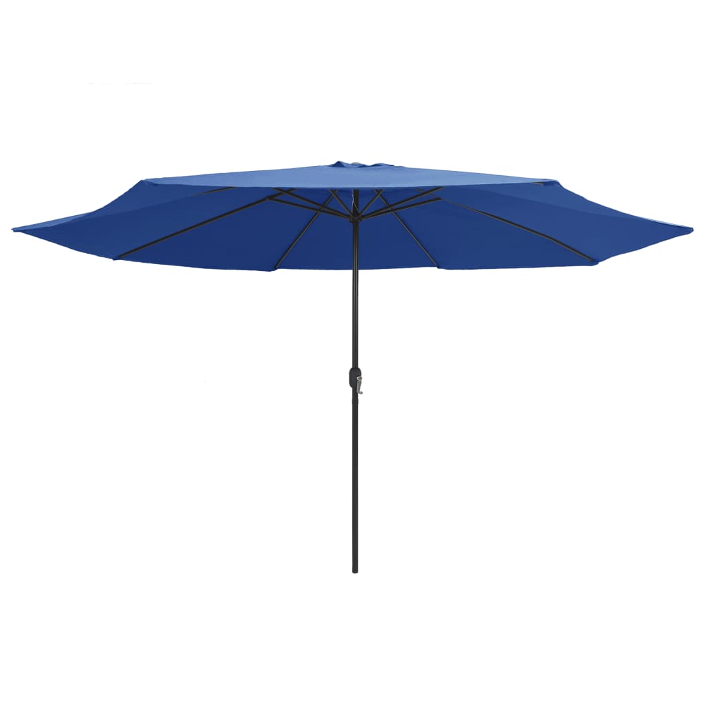 Vidaxl Parasol s kovinskim drogom 390 cm azure modra