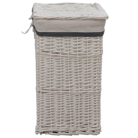 Panier de blanchisserie Vidaxl White blanc