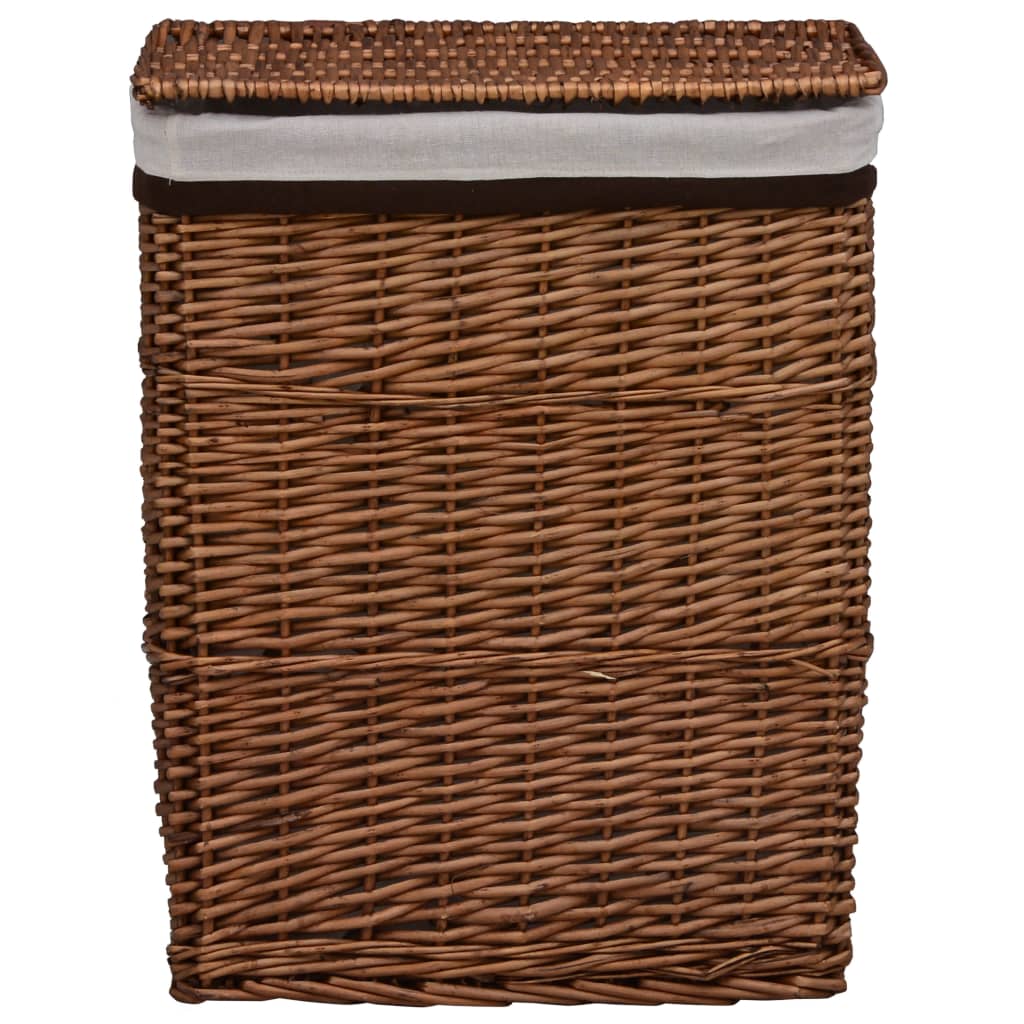 Vidaxl laundry basket willows brown