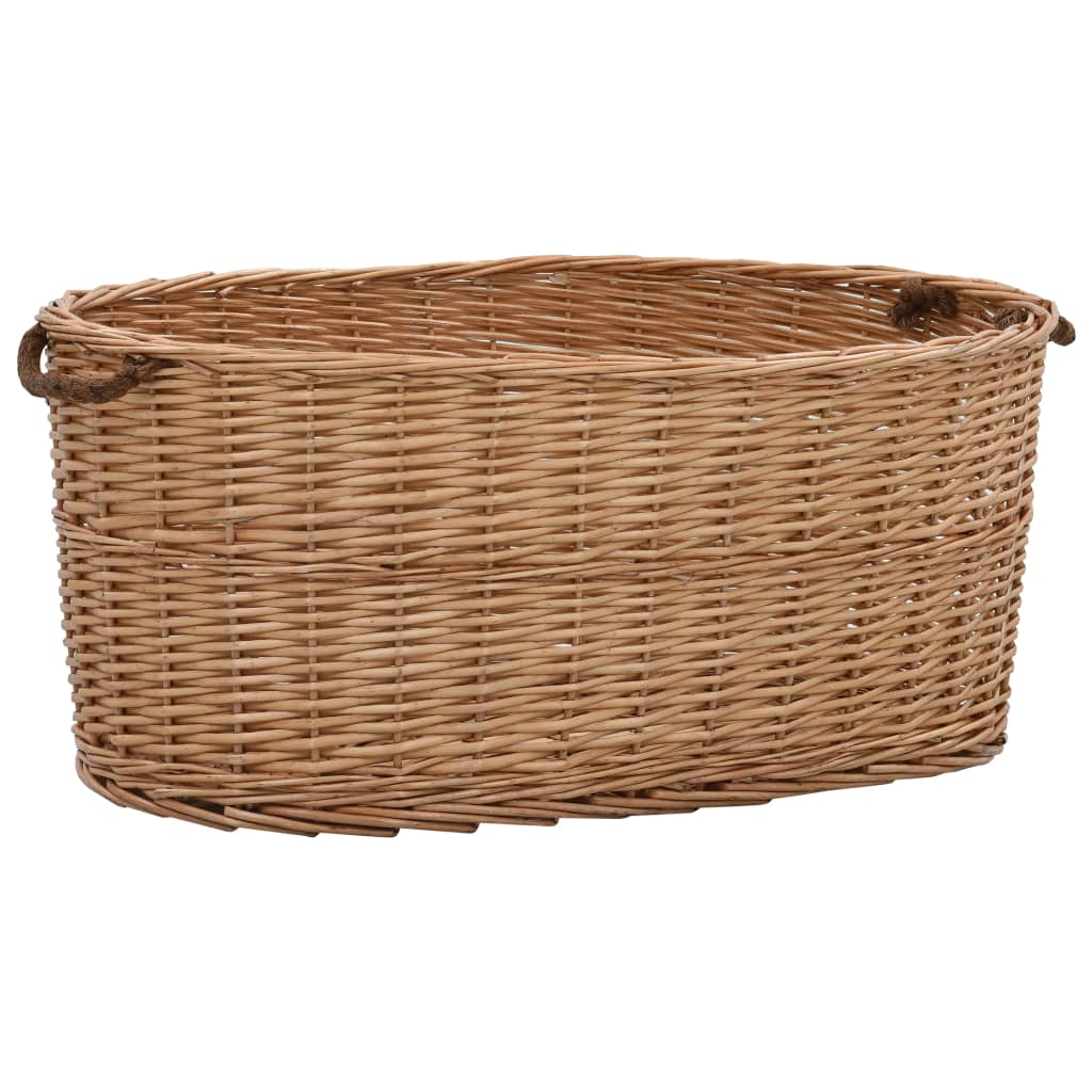 Vidaxl Wood basket with handles 78x54x34 cm Natural willow wood