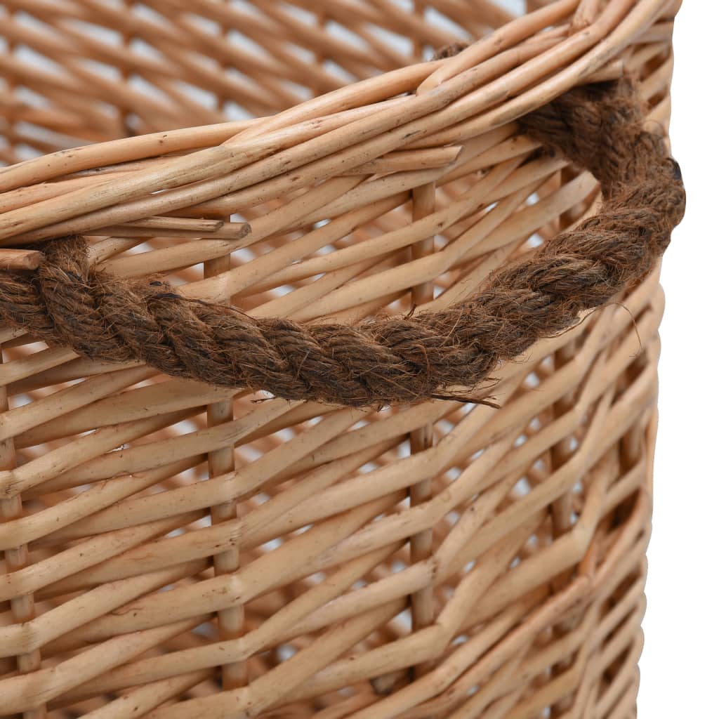 Vidaxl Wood basket with handles 78x54x34 cm Natural willow wood