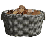 Vidaxl Wood Panier avec poignées 59x42x28 cm en bois de saule gris