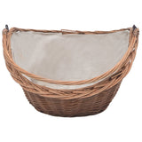 Vidaxl Wood basket with handle 60x44x55 cm Natural willow wood