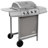 Vidaxl Gas Barbecue con 4 bruciatori argento colorato