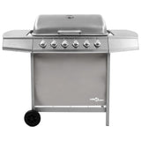 Vidaxl Gas Barbecue mat 6 Burner sëlwer faarweg